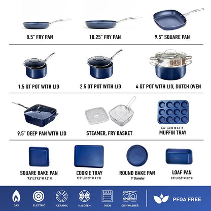 🔥 20pc Kitchen In A Box - Cook, Bake, Steam, Fry - Complete Set